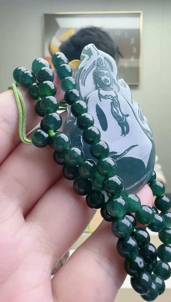 颈饰未镶嵌翡翠天然A货翡翠  多样性随机发其一