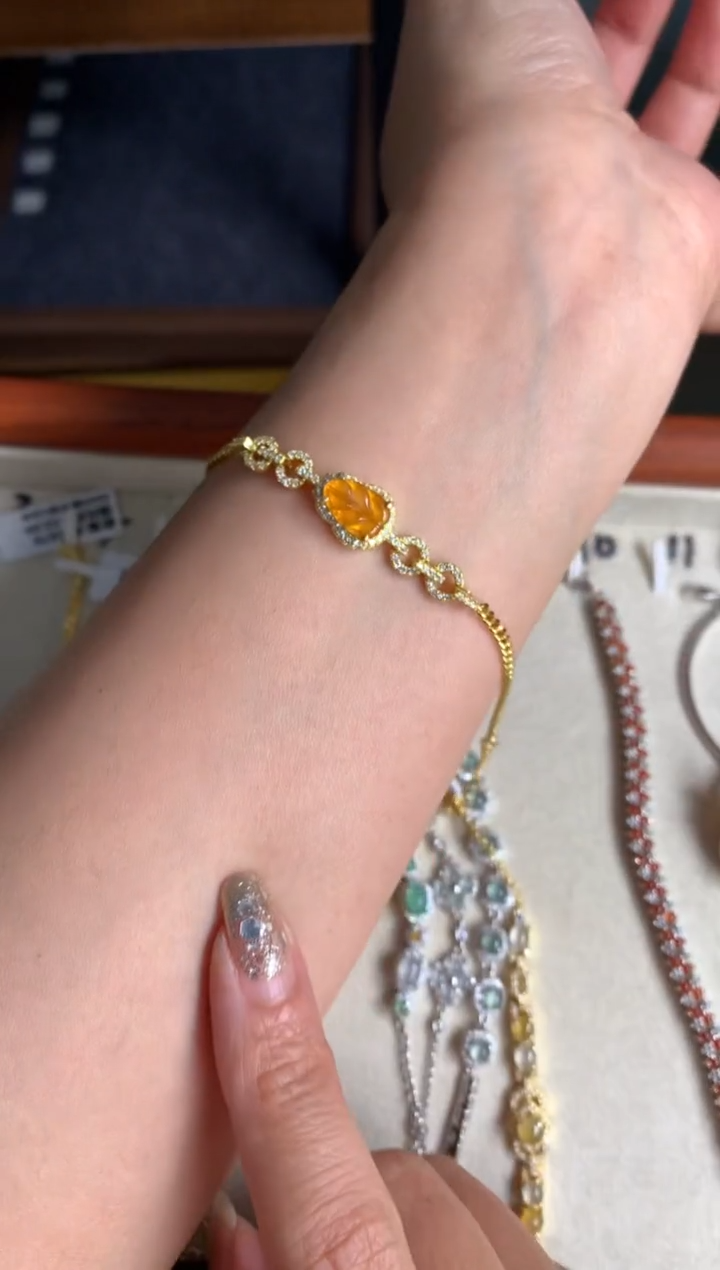 银S925镶嵌戒指翡翠手链