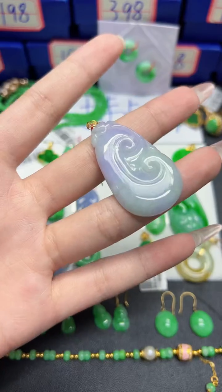 【闪购商品】翡翠颈饰18K金镶嵌Y缅料A货/支持复检/一件