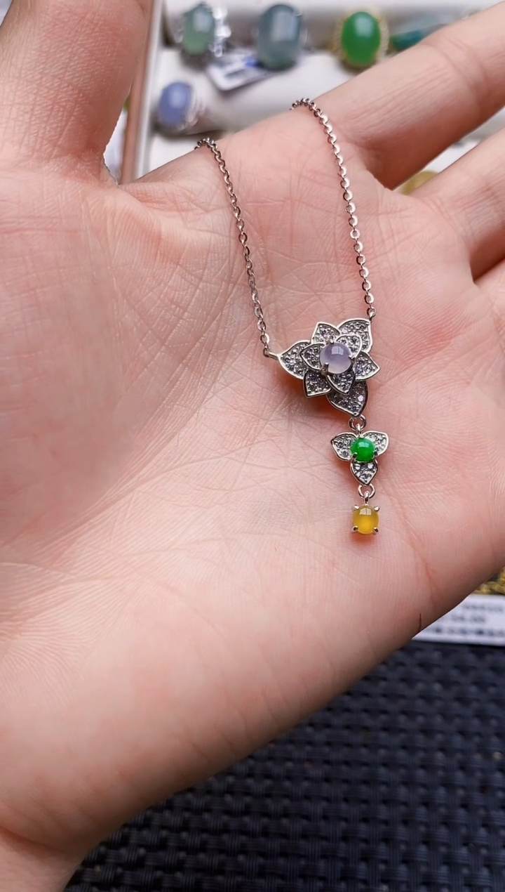 银S925镶嵌戒指翡翠2861