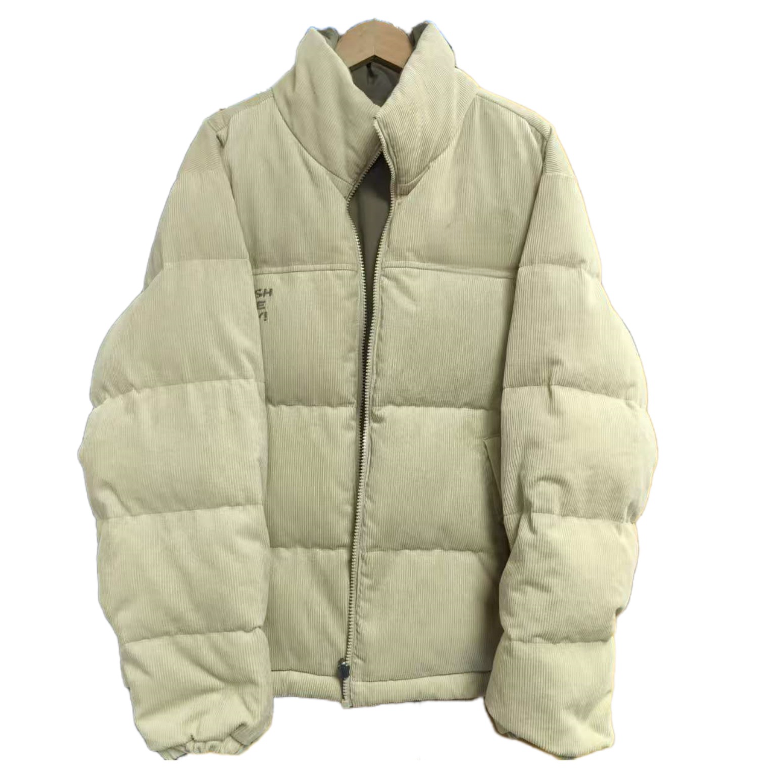 YAT防风防水灯芯绒双面穿嘎嘎棉服立领面包服男女冬款白鸭/绒棉服