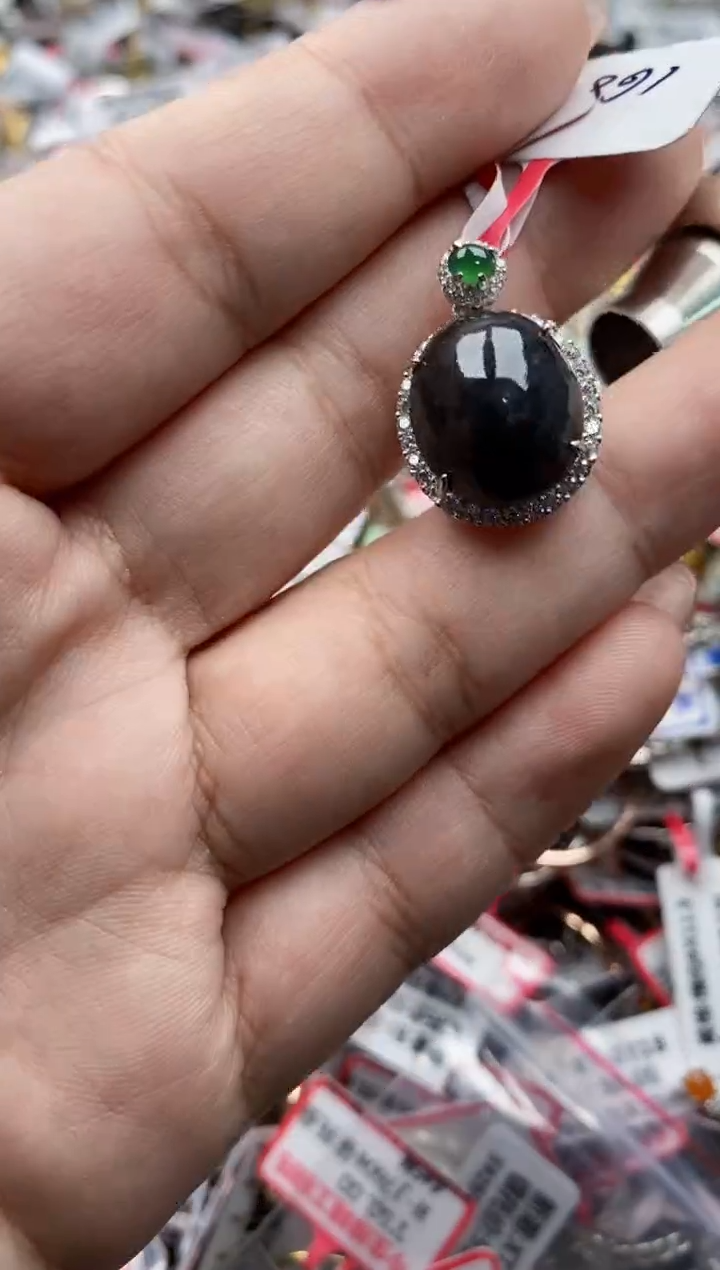 【闪购商品】翡翠戒指银S925镶嵌66666---10