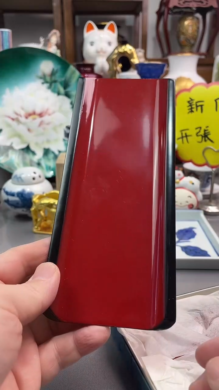 瓷片大漆实木茶则
