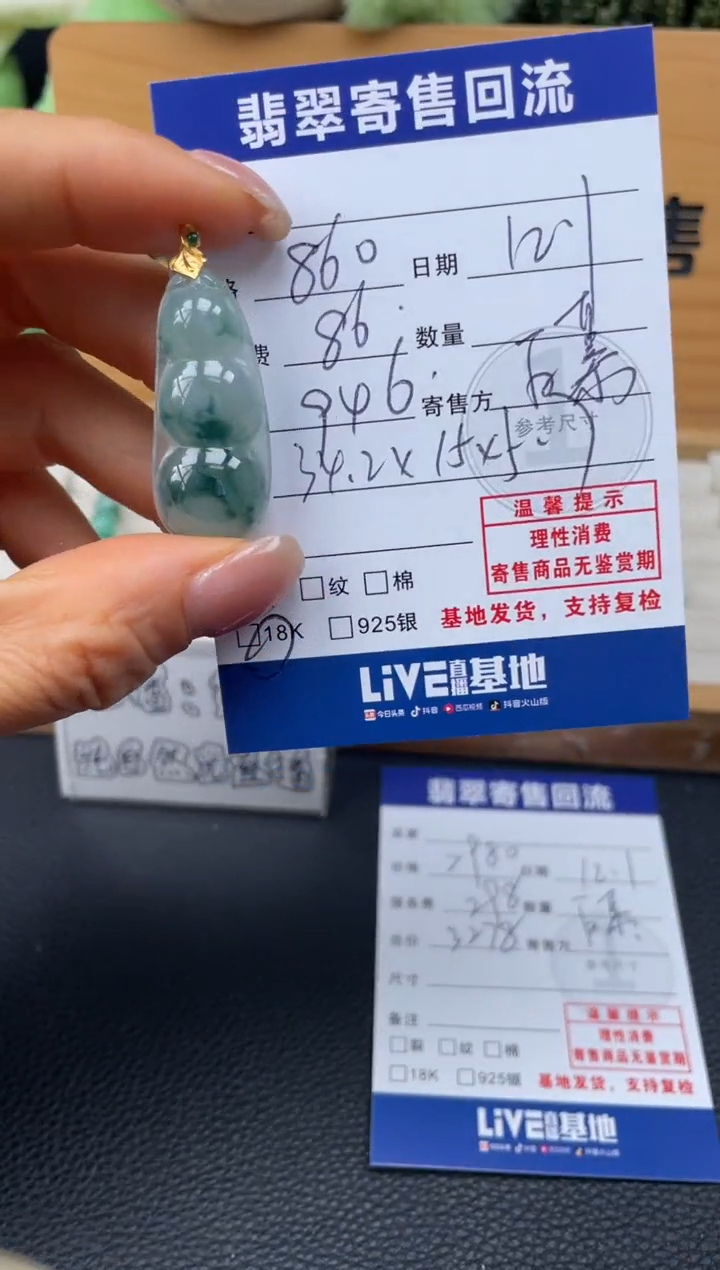 颈饰18K金镶嵌翡翠10151270
