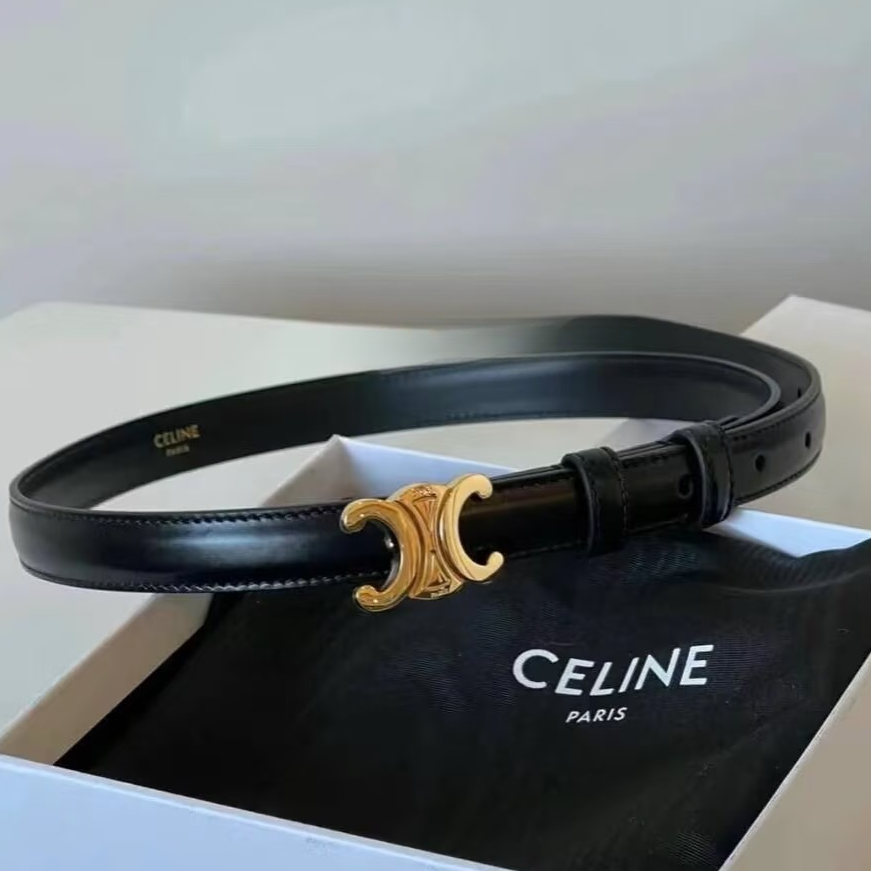 99新 Celine/思琳 蔚蓝/凯旋门 女式皮带 80码 