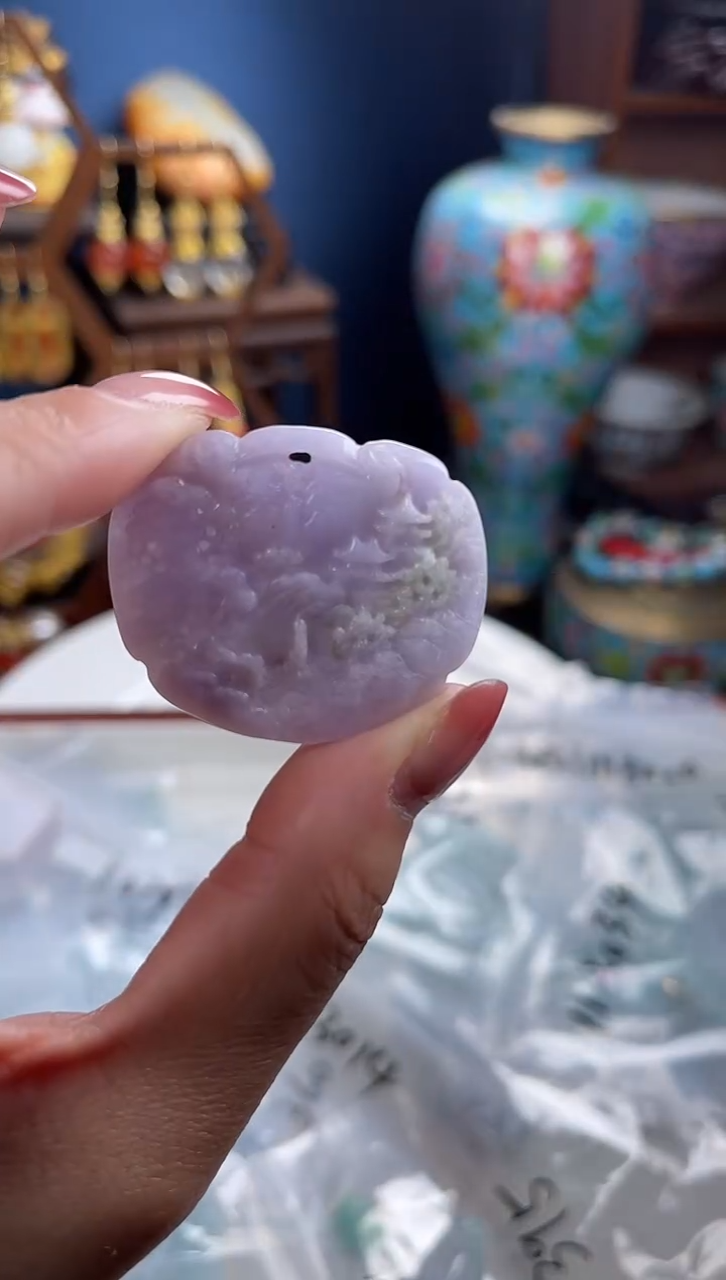 未镶嵌挂件翡翠娟*，113034