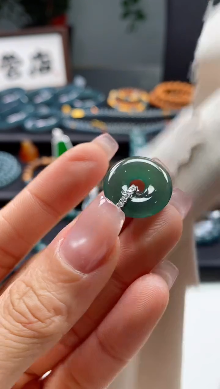 【闪购商品】翡翠颈饰银S925镶嵌0246840125