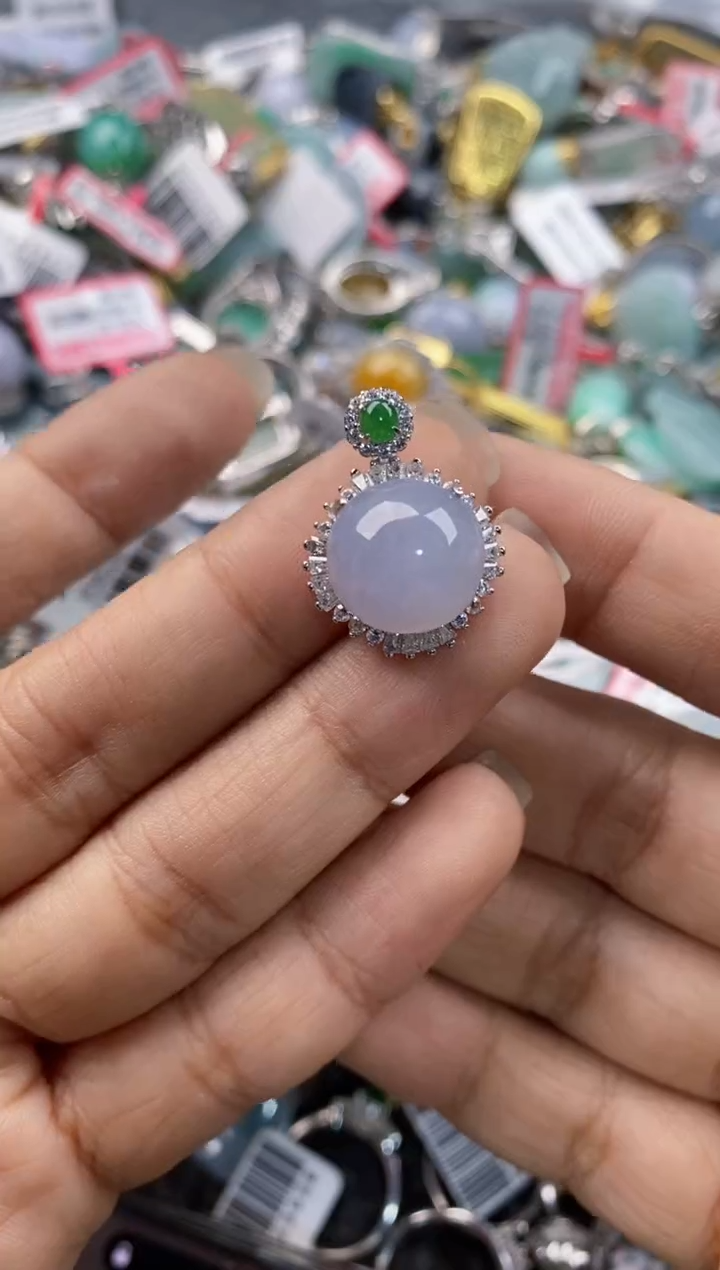 银S925镶嵌戒指翡翠888---5