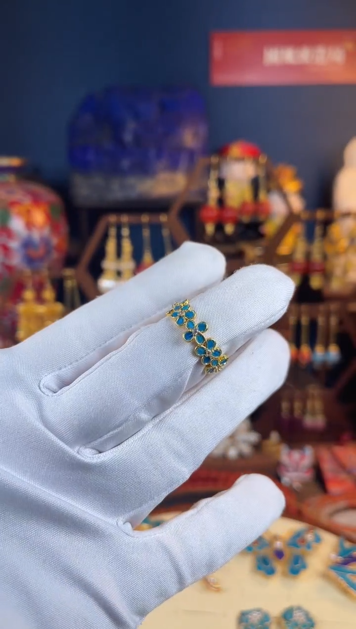 【闪购商品】戒指珐琅景泰蓝戒指