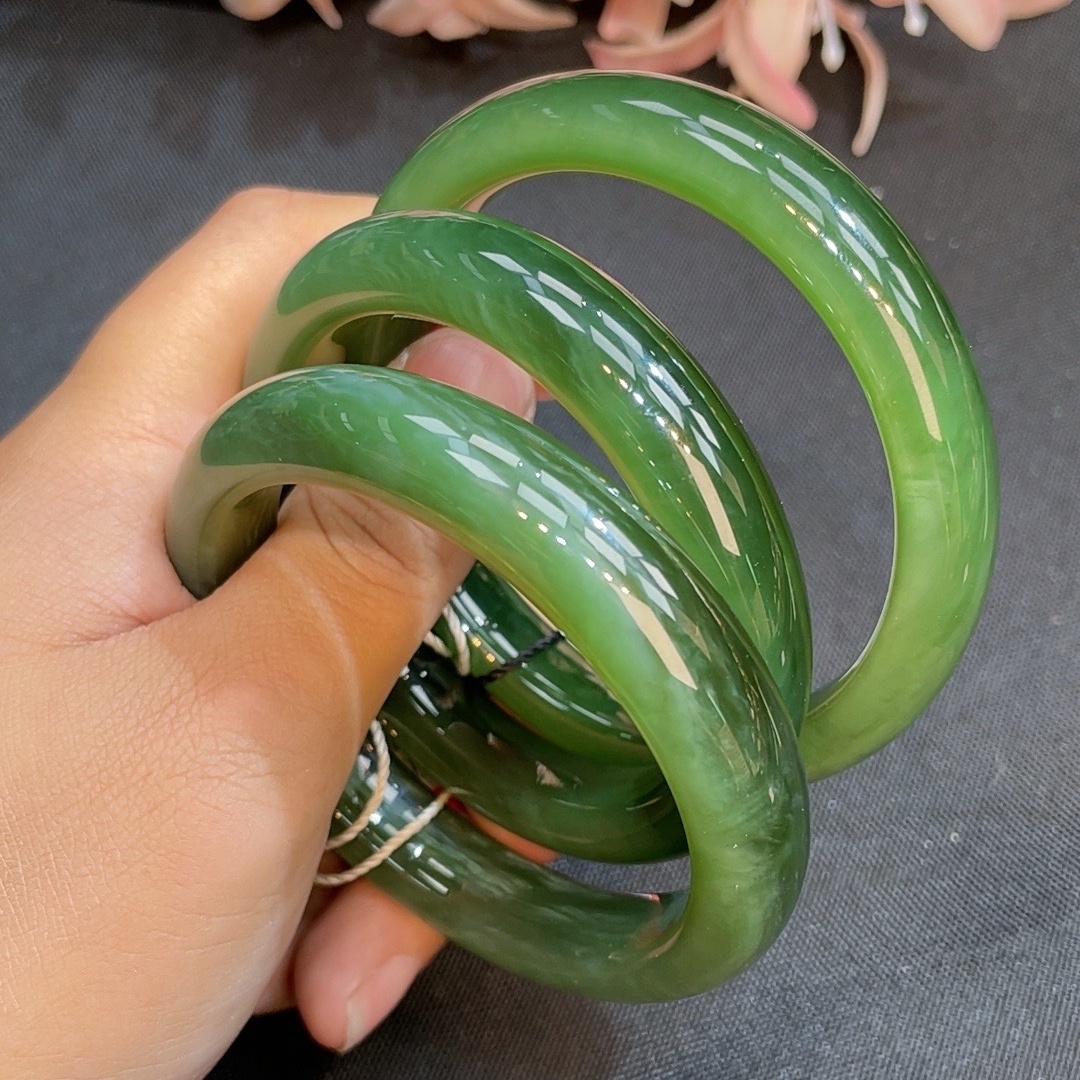 12丨和田玉手镯圈口54-61丨多样性发一