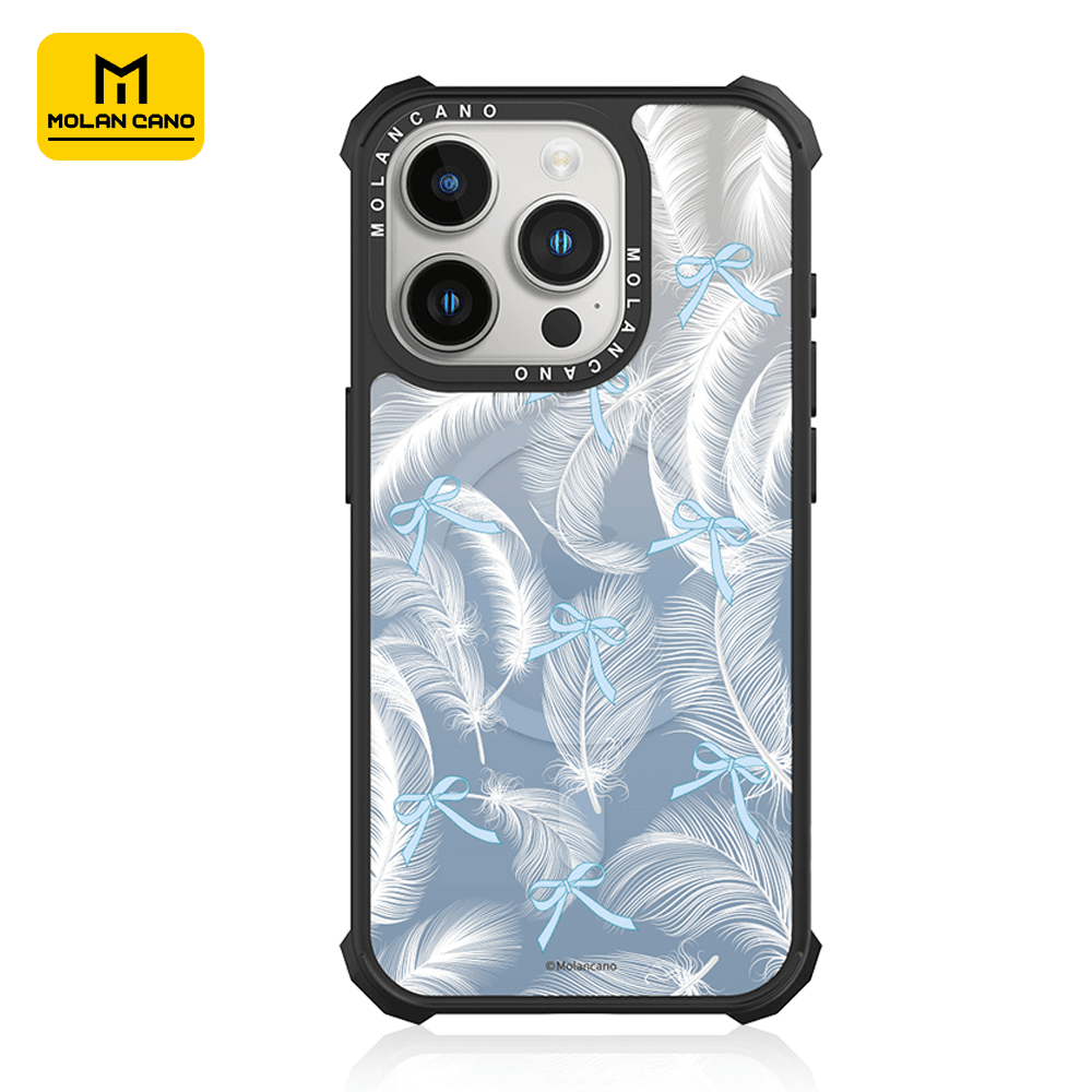 MOLAN CANO高级渐变梦幻蓝羽iphone16磁吸手机壳15/14/PROMAX苹果