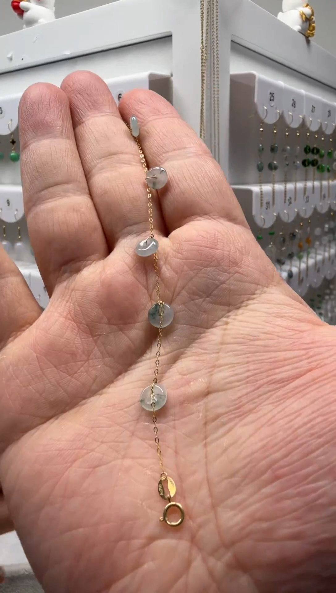 18K金镶嵌手链翡翠缅甸天然翡翠a货