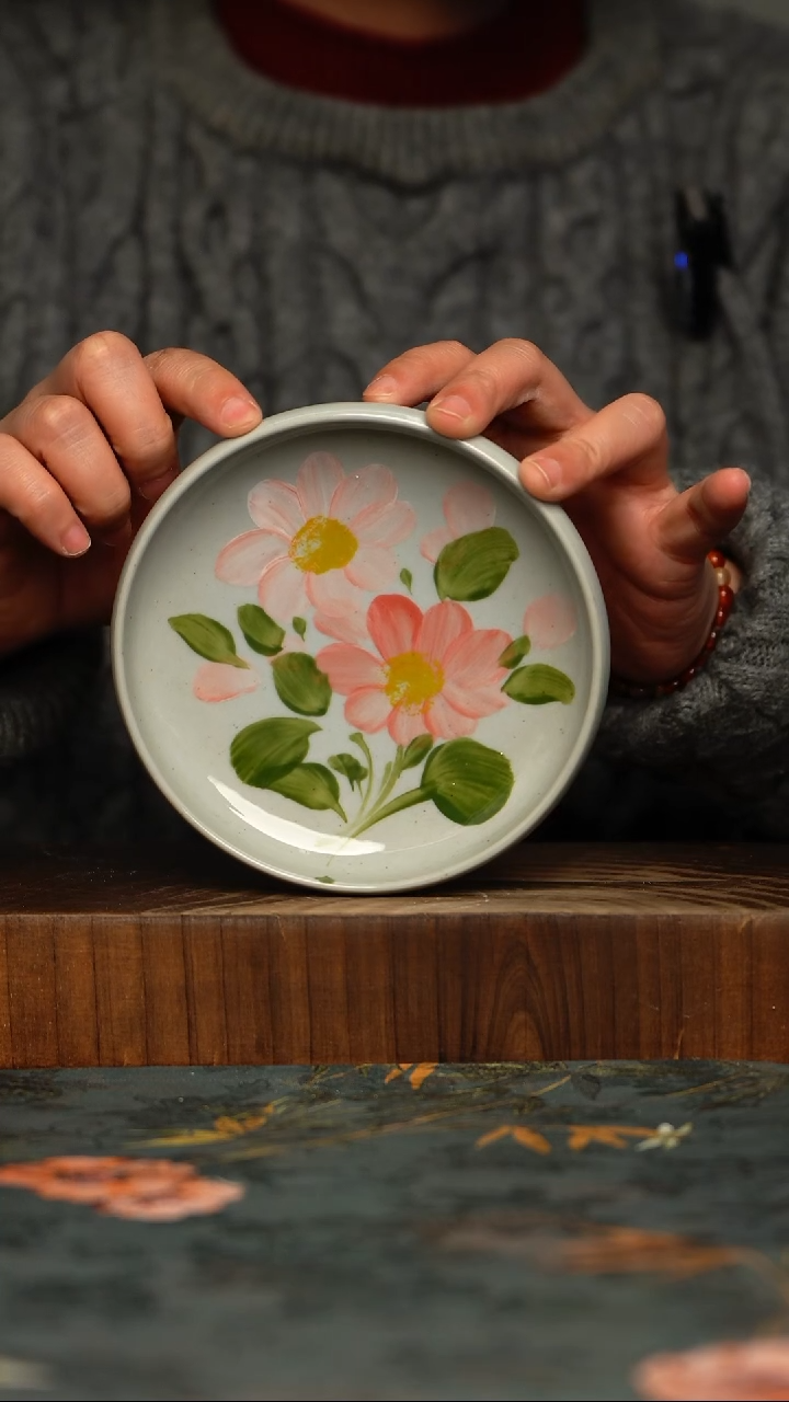 瓷片釉下彩手工手绘同款