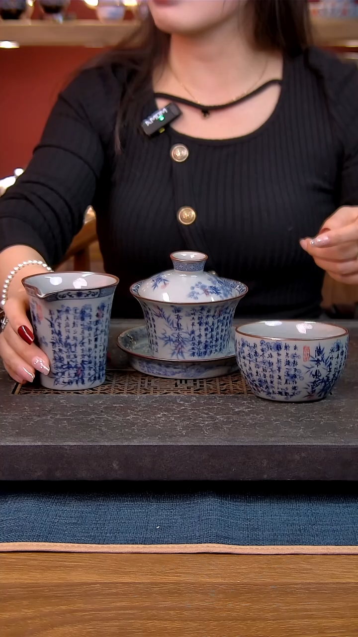 简装家用款3件套 老陶泥开片纹陶瓷茶具