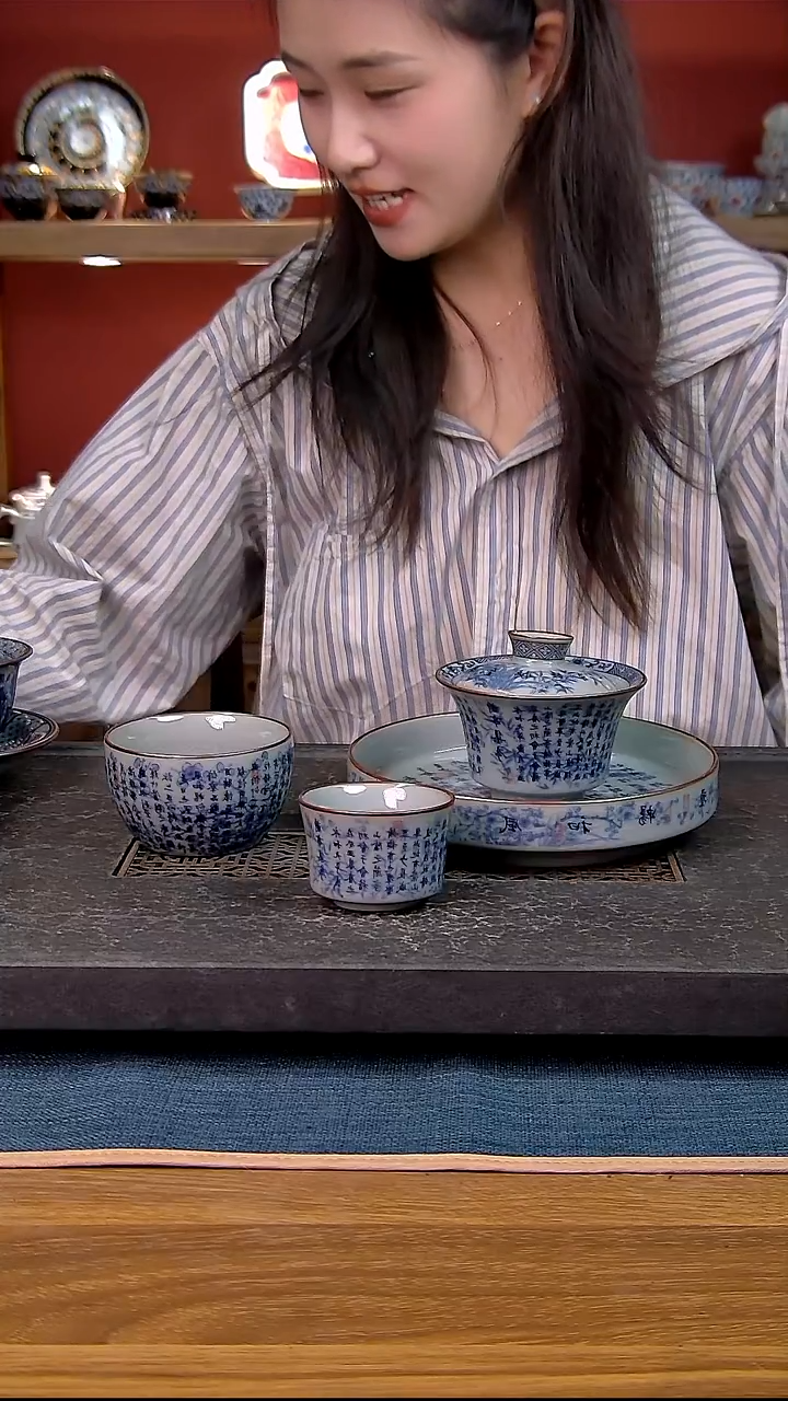 丁****）简装家用款4件套 老陶泥开片纹陶瓷茶具