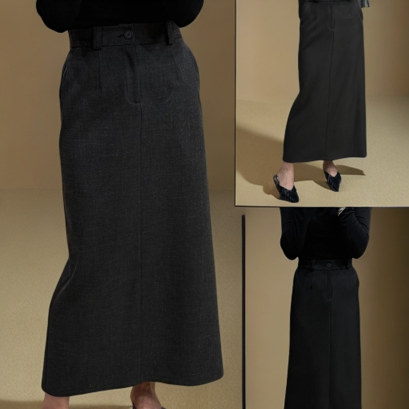 美丽定制极简显瘦百搭西服直筒半裙160斤以内（24951-2）