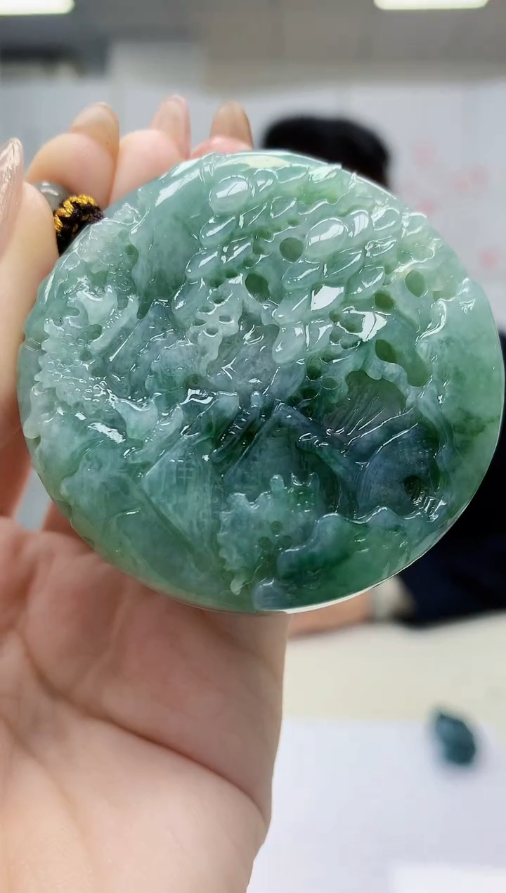 【闪购商品】定制翡翠未镶嵌4969jw-毛货挂件10