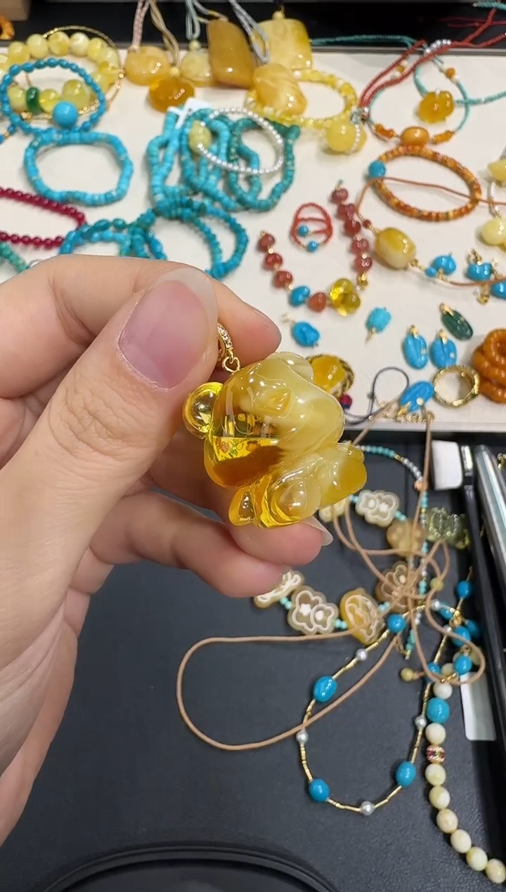 琥珀颈饰未镶嵌X1220-1195-95