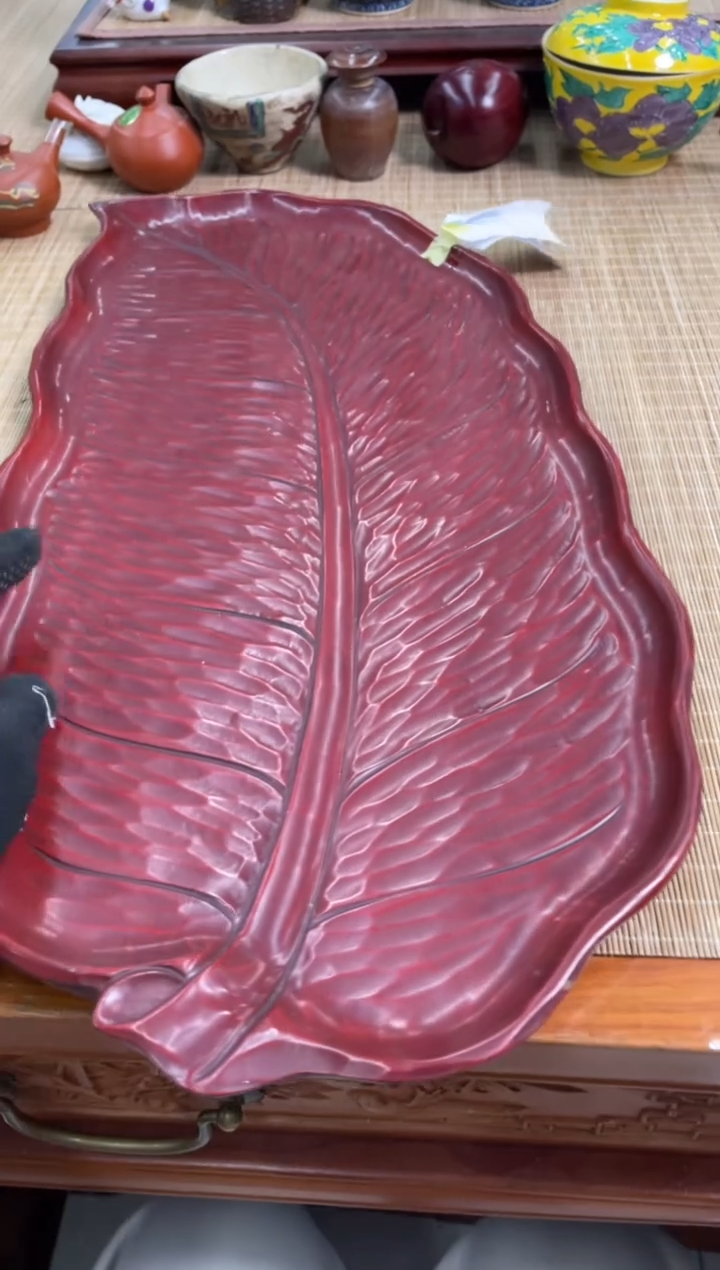 74号54cm镰仓托盘子中古物品谨慎参拍直播链接