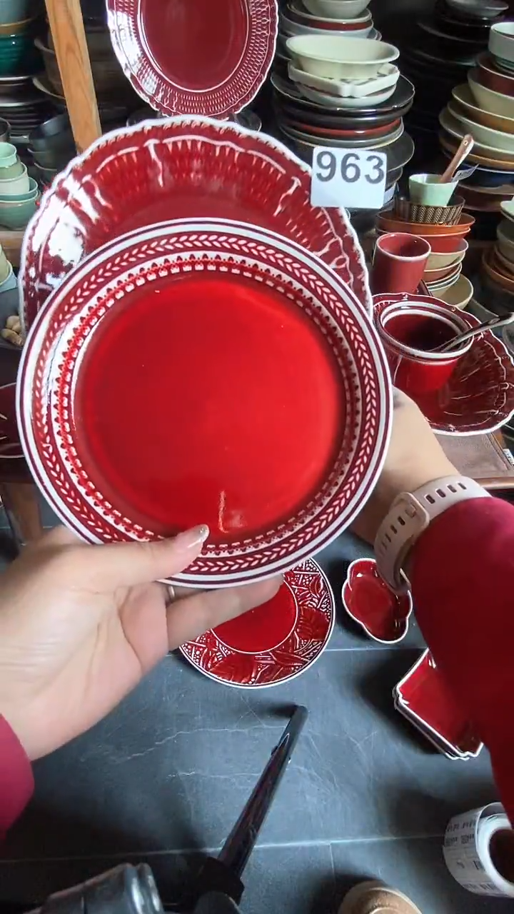 【闪购商品】碗963郎红碟2套