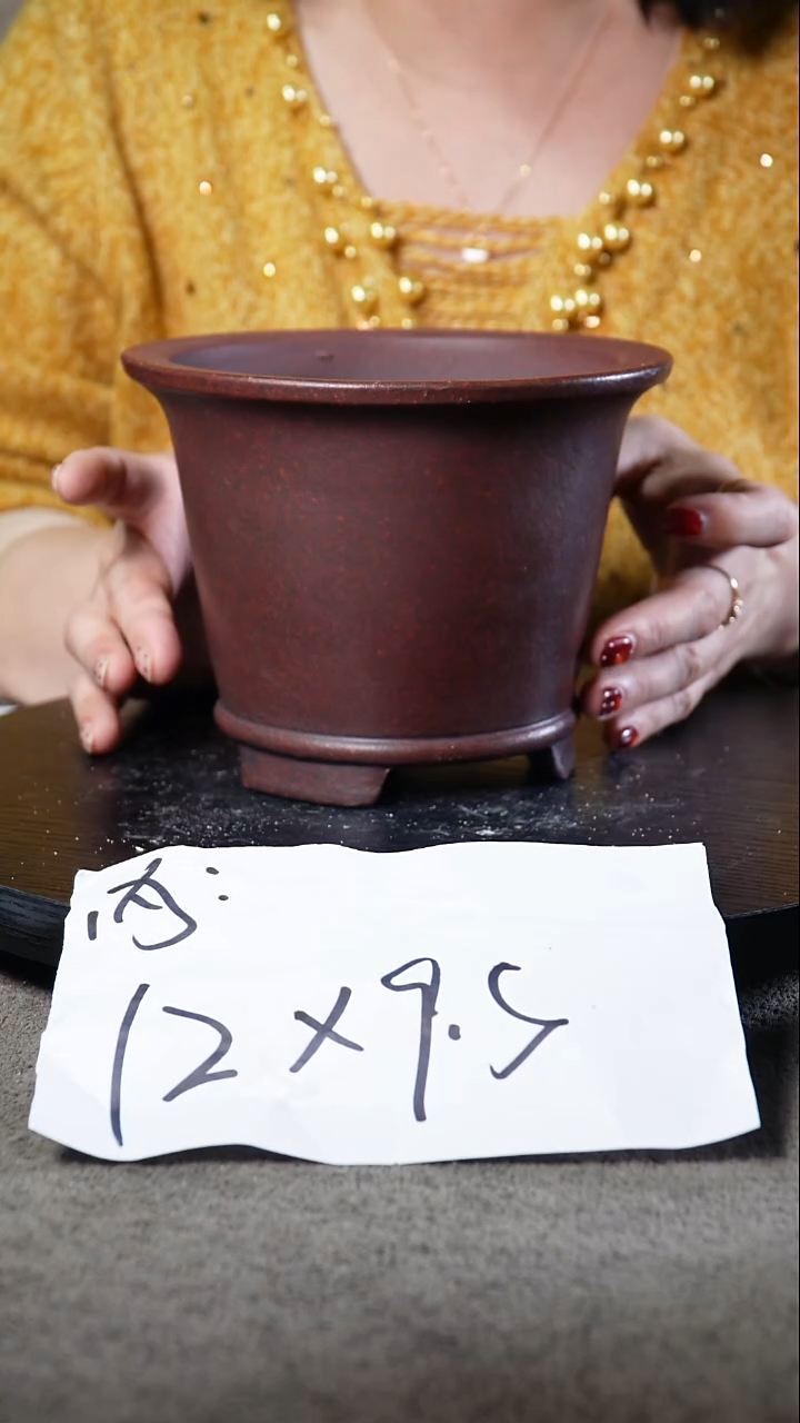 宜兴紫砂花盆小盆
