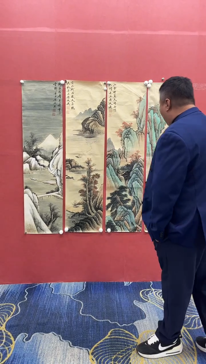 【闪购商品】绘画康廷英-四条屏-春夏秋冬-1-5