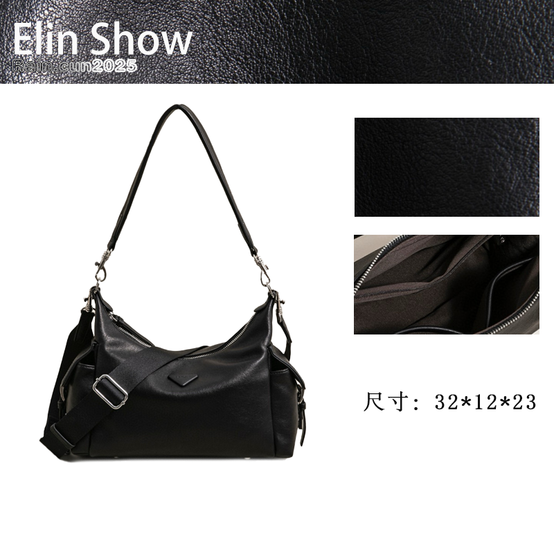 【Elin定制】2025年秋冬新款女包时尚设计单肩包SK-83259-黑色