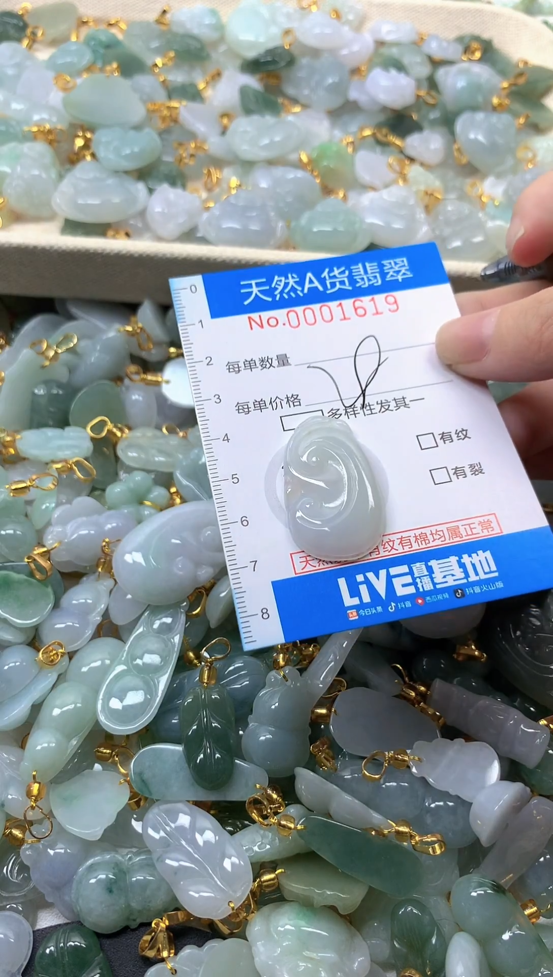 颈饰未镶嵌翡翠净货挂件-1619