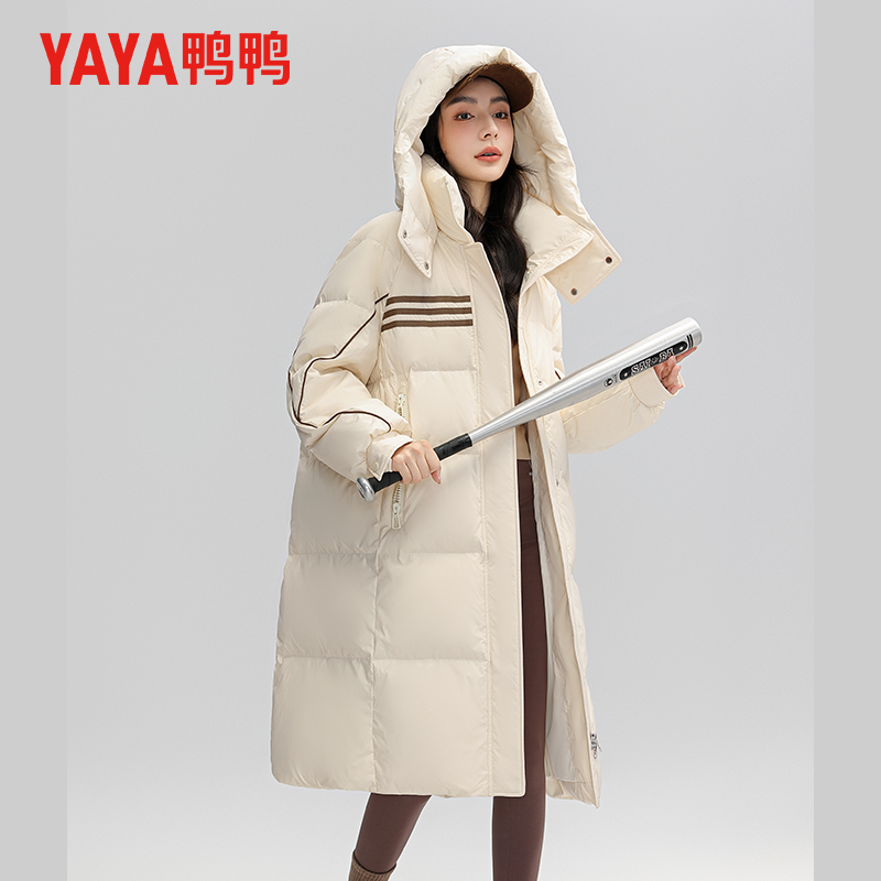 YAYA/鸭鸭极简休闲风厚款时尚防风加厚宽松90绒羽绒服YE3B625313J