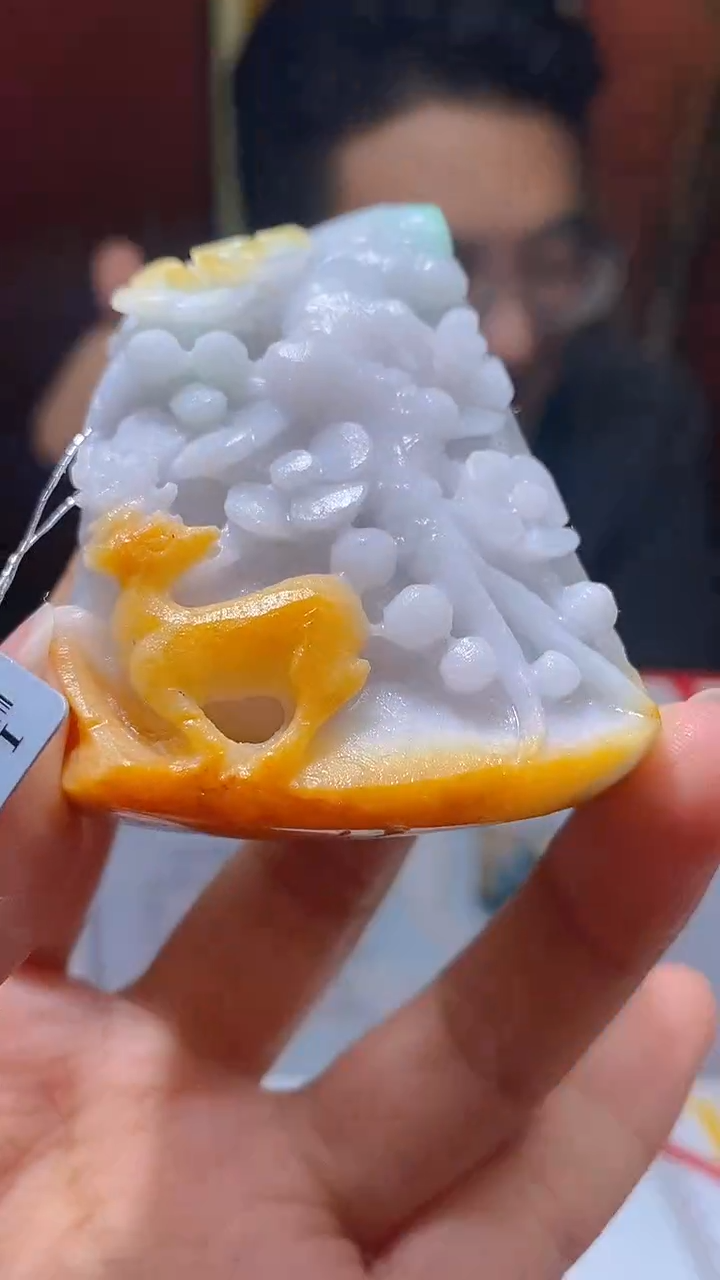 未镶嵌定制翡翠KK翡翠毛货吊坠-13