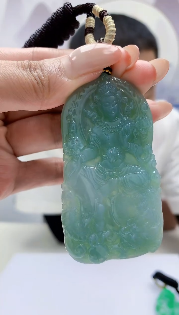 定制翡翠未镶嵌4898MM-毛货挂件293
