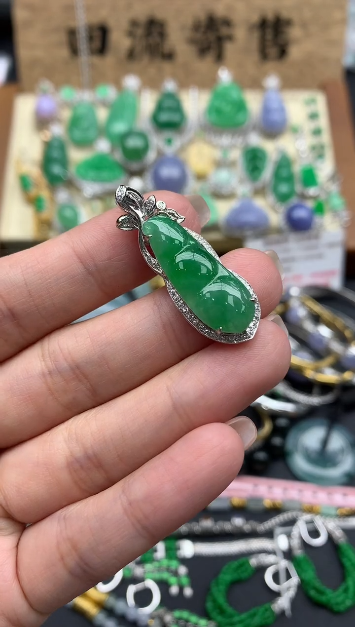【闪购商品】翡翠颈饰18K金镶嵌296-中国好珍宝