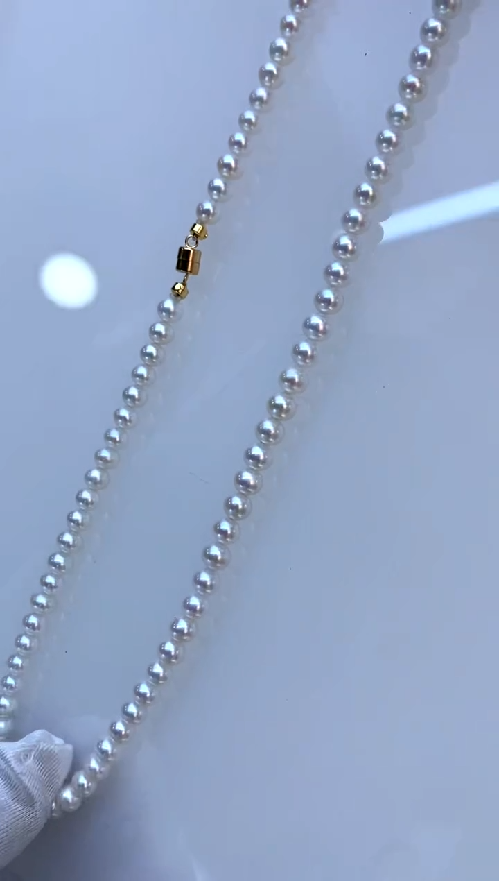淡水珍珠14K金镶嵌项链5-6