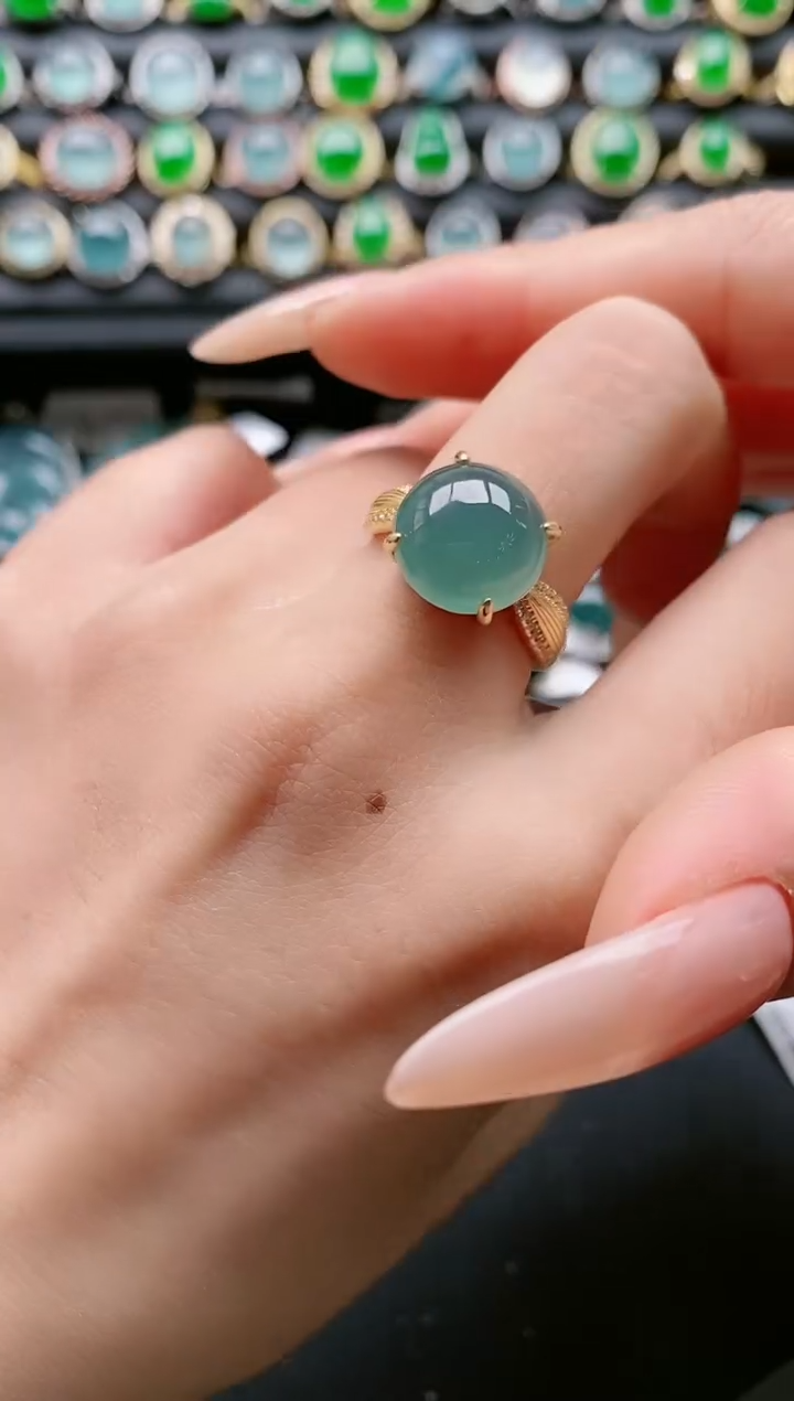 【闪购商品】翡翠戒指银S925镶嵌1111111