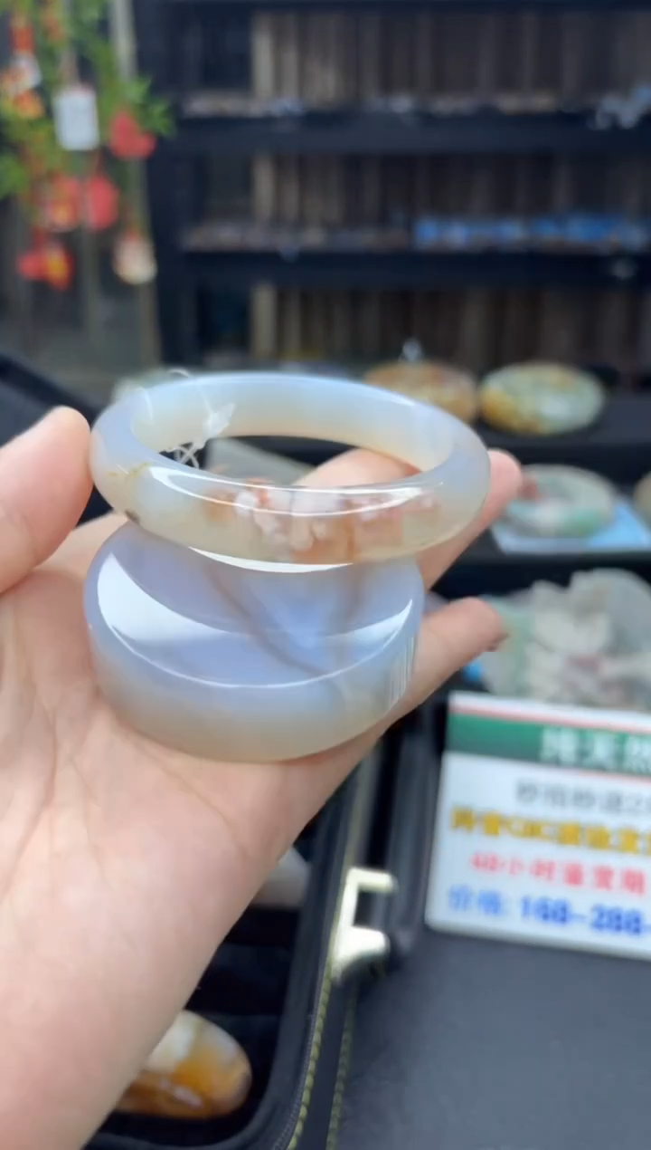 【闪购商品】石英质玉手镯未镶嵌791（56圈赠送镯心）