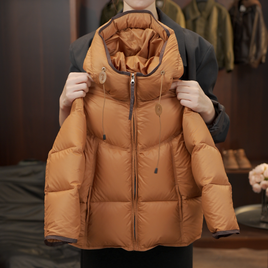 【1%】2025保暖冬季儿童百搭时尚原创连帽羽绒服加厚亲子装户外