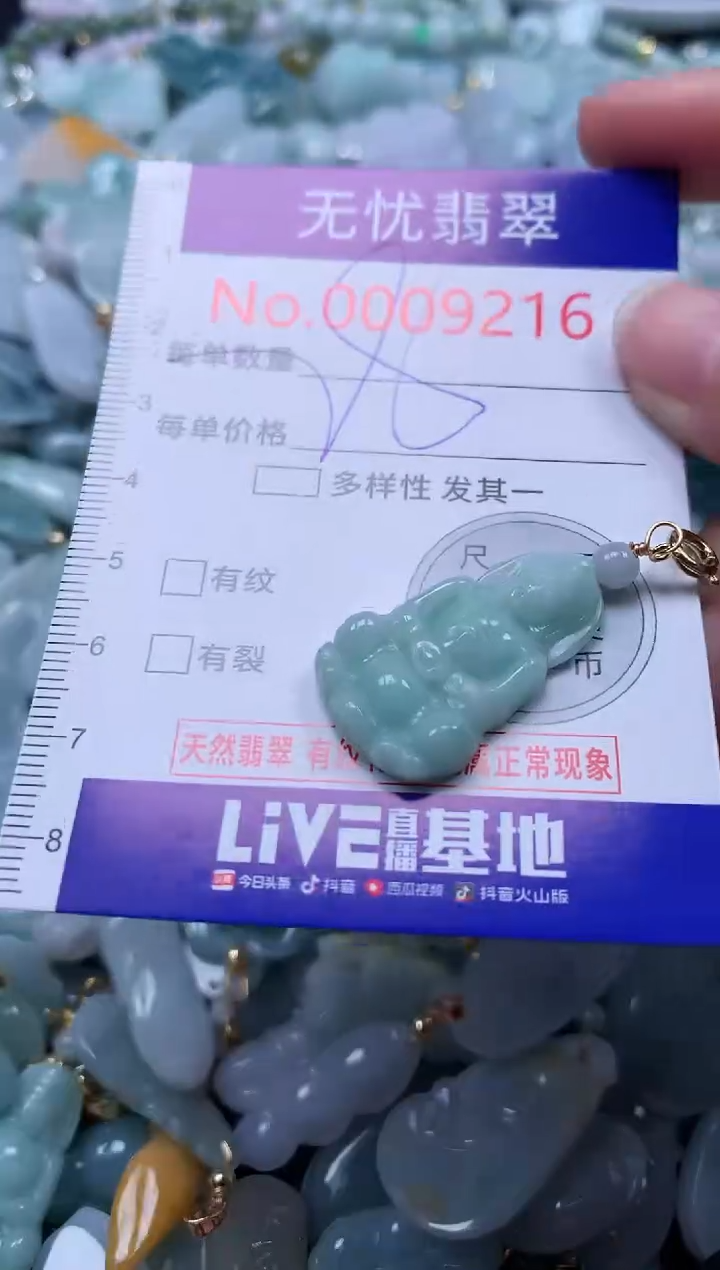 翡翠未镶嵌吊坠(不含链)9216