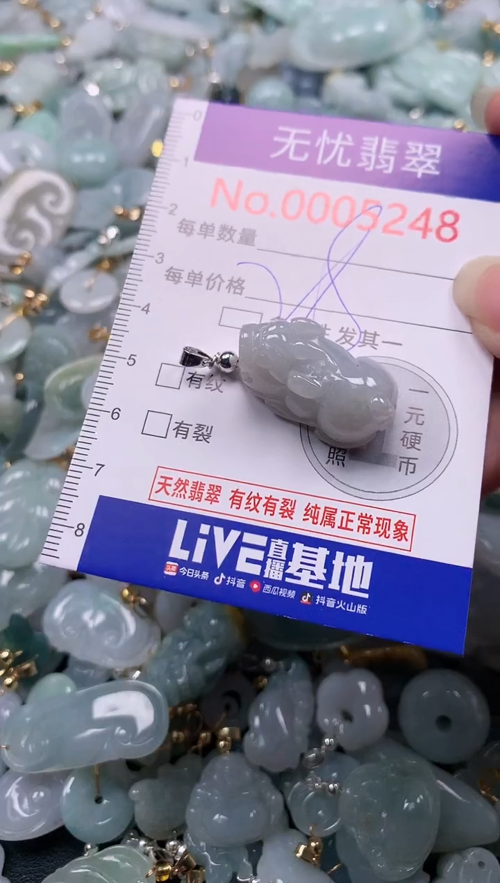 吊坠(不含链)未镶嵌翡翠5248