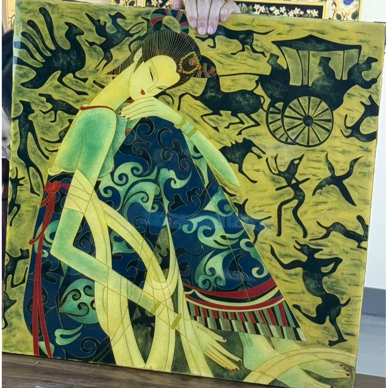 云南重彩珐琅彩画轻奢家装雅藏