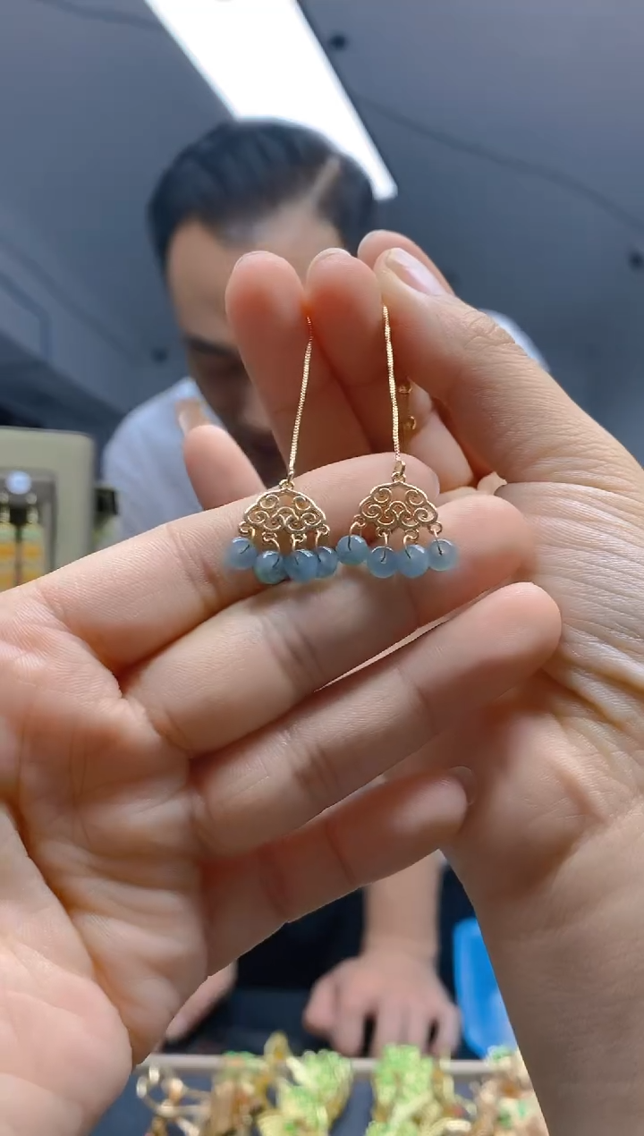 【闪购商品】翡翠耳饰合金61翡翠耳线