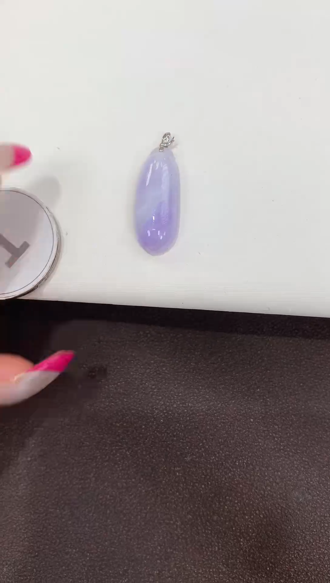 颈饰18K金镶嵌翡翠缅甸A货翡翠