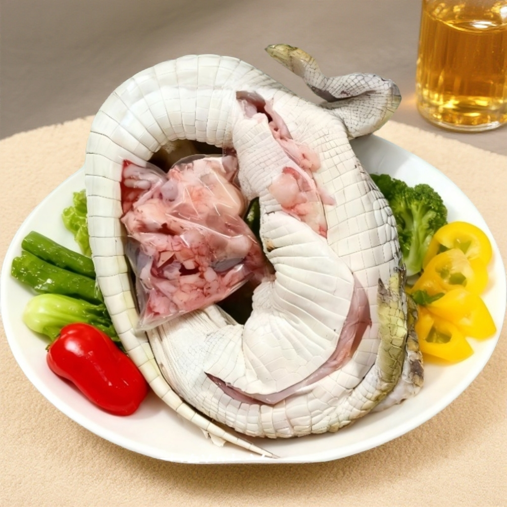 （直播间 现场称重 一物一拍 称上面这一块）带皮鳄肉 肉不腥不柴