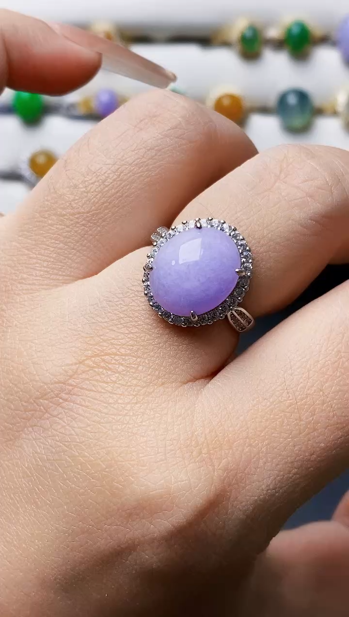 银S925镶嵌戒指翡翠1570