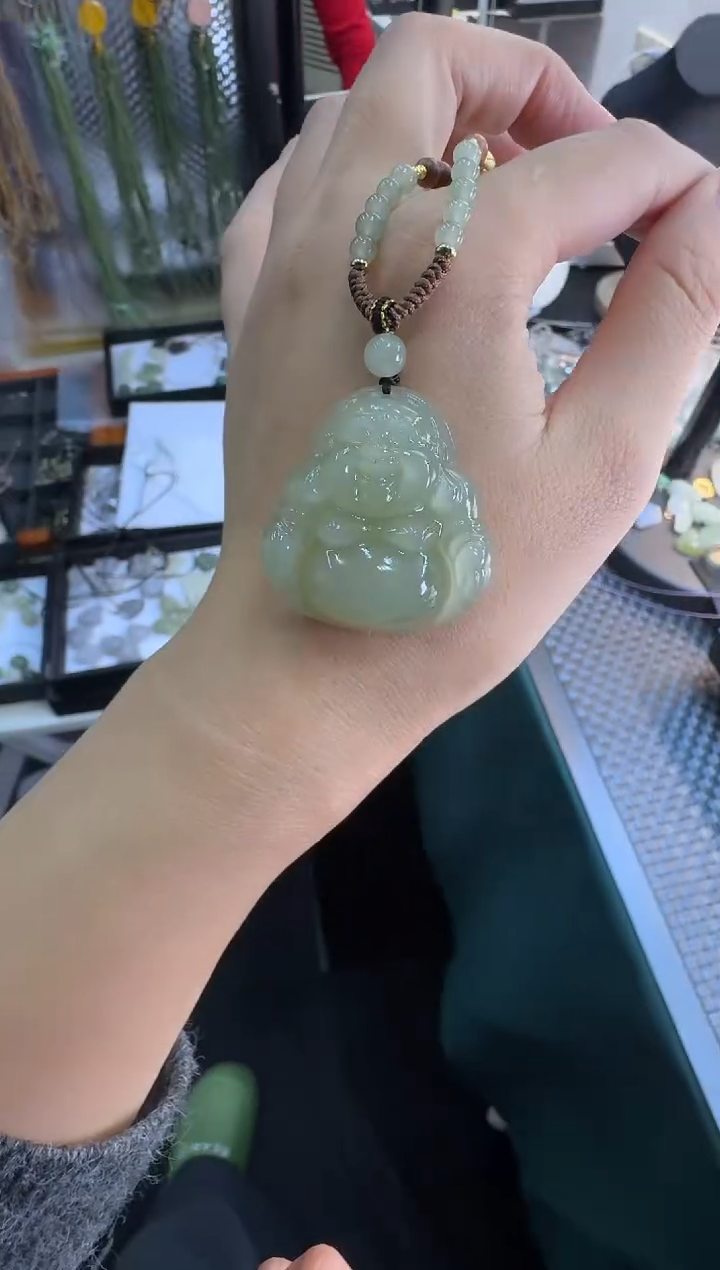 【闪购商品】和田玉颈饰未镶嵌35高冰货头佛公