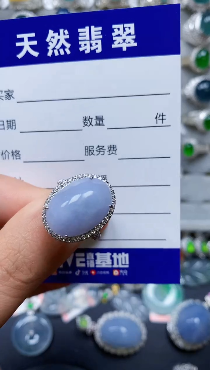 【闪购商品】翡翠戒指银S925镶嵌0318