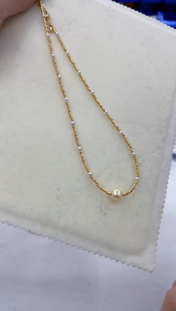 颈饰银S925镶嵌海水珍珠  