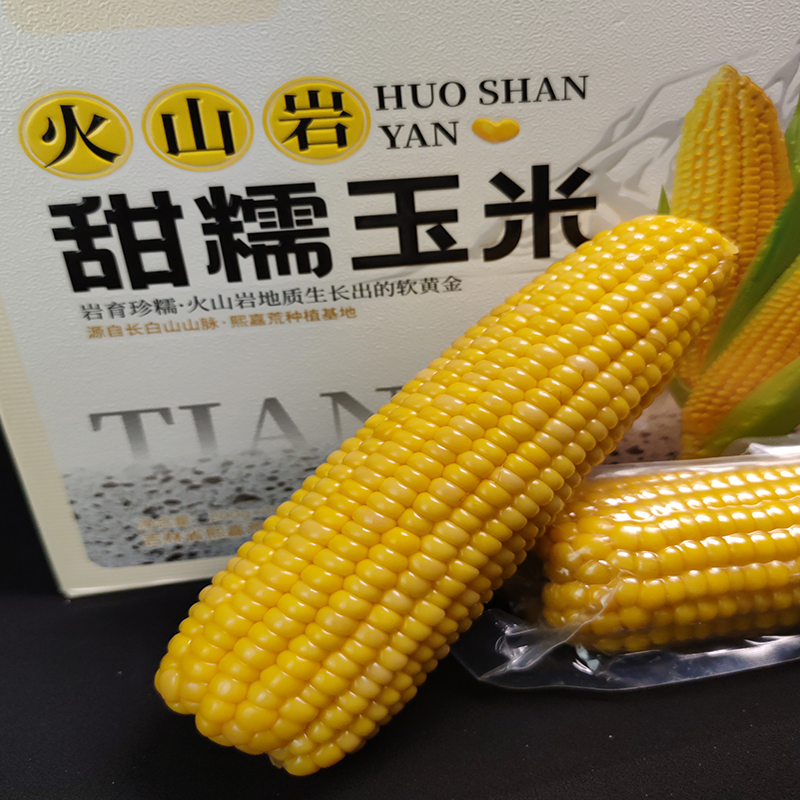 东北黄甜糯玉米单棒200g真空锁鲜发十棒包邮(试吃一棒)
