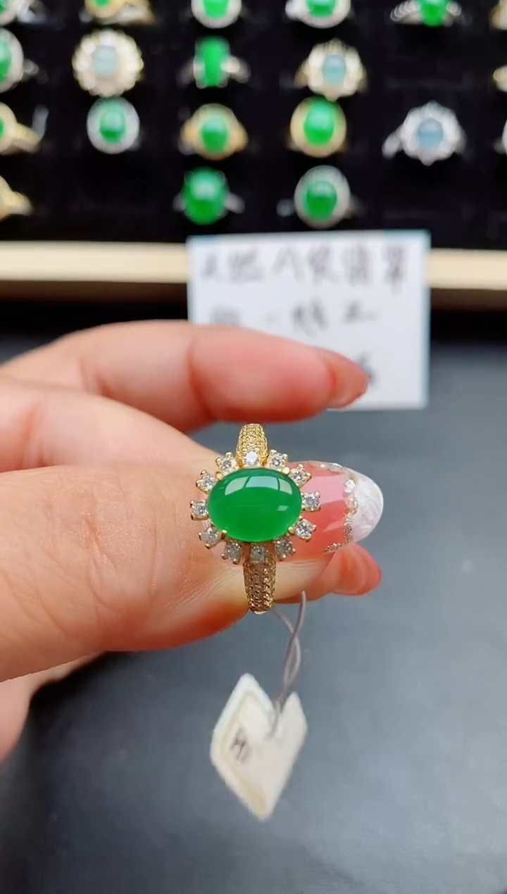 【闪购商品】翡翠戒指银S925镶嵌05800