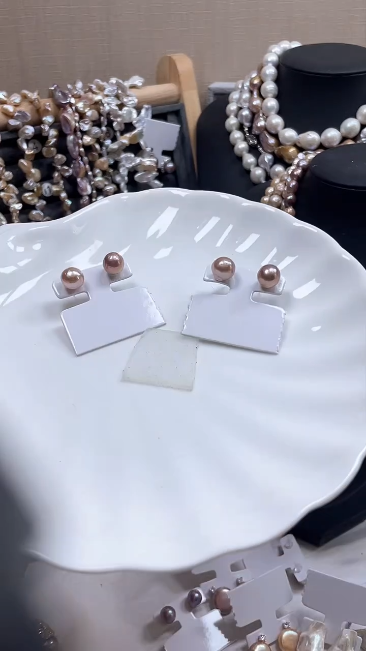 未镶嵌耳饰淡水珍珠【纯恬饰品】（多样性发货发一）