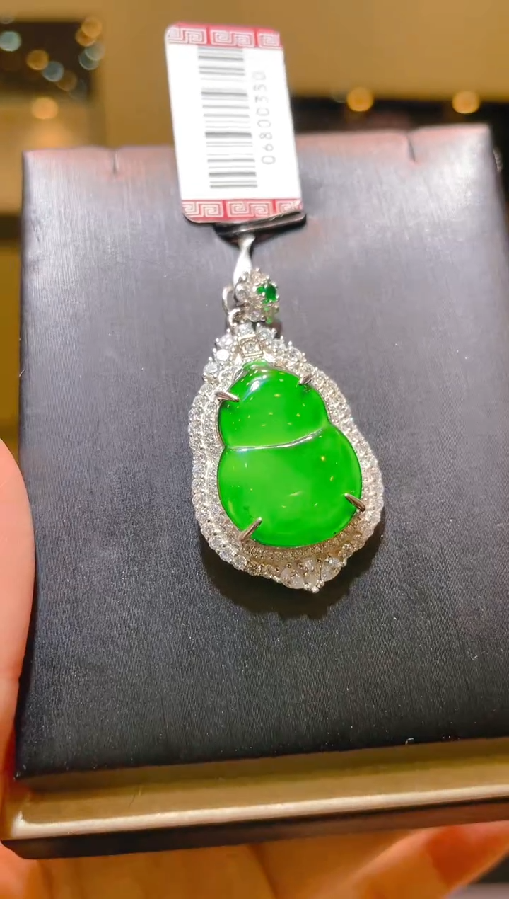 【闪购商品】翡翠银S925镶嵌吊坠(不含链)A10